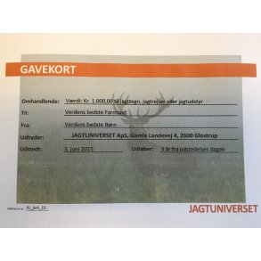 Gavekort til jgeren eller friluftselskeren