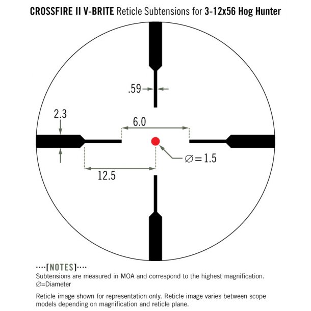 Vortex Crossfire 3-12x56 AO / V-Brite (MOA) Hog Hunter