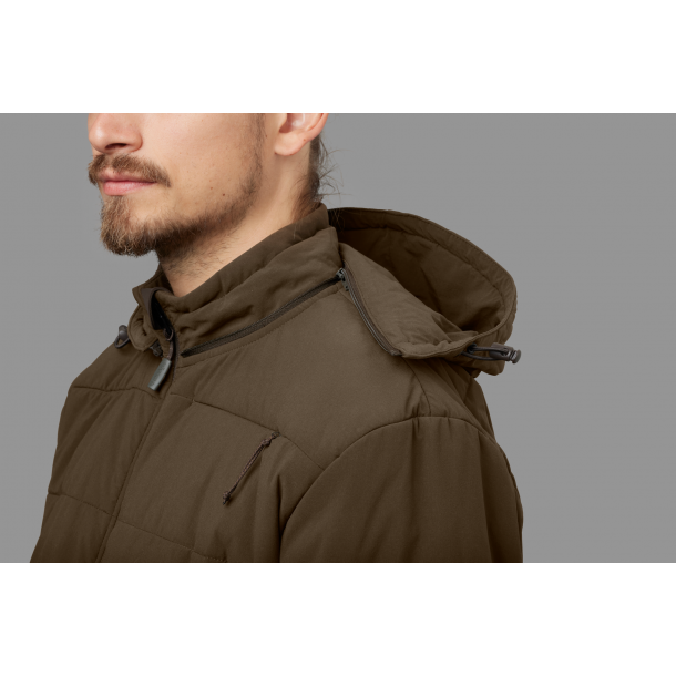 Hrkila insulated midlayer hunting green/shadow brown