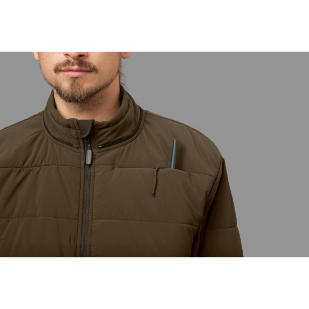 Hrkila insulated midlayer hunting green/shadow brown