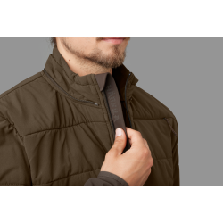 Hrkila insulated midlayer hunting green/shadow brown
