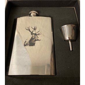 Lommelrke med kronhjort motiv og tragt