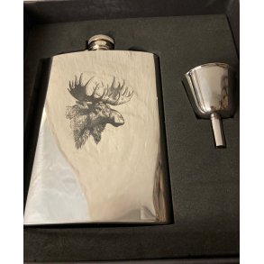 Lommelrke med elg motiv og tragt