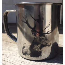 Kop i rustfrit stl med motiv