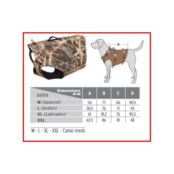 Neoprene hundevest camo