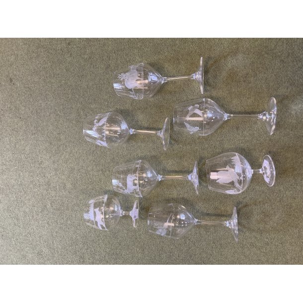 Hndgraverede glas med dyremotiv - vlg strrelse