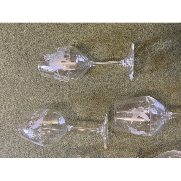 Hndgraverede glas med dyremotiv - vlg strrelse