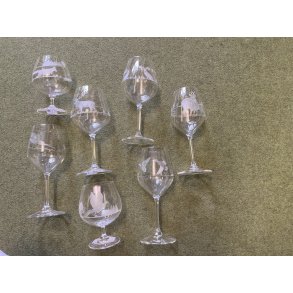 Hndgraverede glas med dyremotiv - vlg strrelse