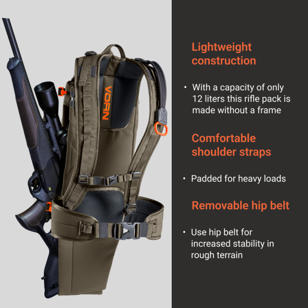 Vorn LT12 - Rygs�k med riffelholder