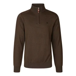 Seeland Pinetr� Halv Lynl�s Sweater m�rkebrun
