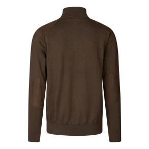 Seeland Pinetr� Halv Lynl�s Sweater m�rkebrun